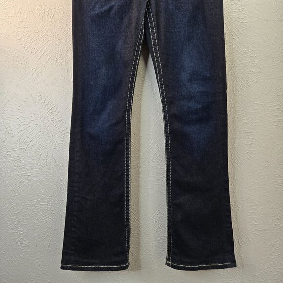 BKE Payton Straight Jeans High Waisted Dark Blue Casual Western Denim Sz 29 Long - Picture 4 of 11